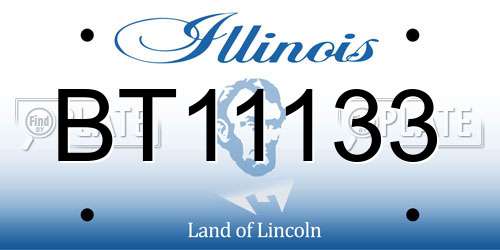 BT11133 Illinois License Plate