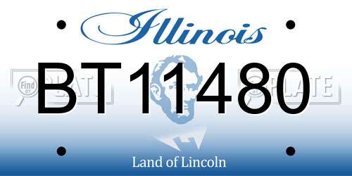 BT11480 Illinois License Plate