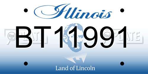 BT11991 Illinois License Plate