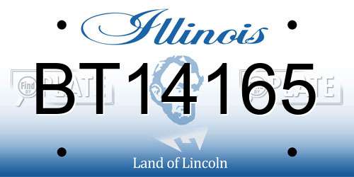 BT14165 Illinois License Plate