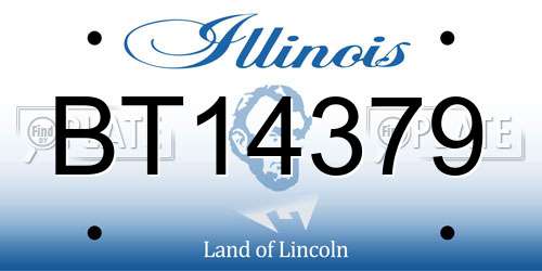 BT14379 Illinois License Plate