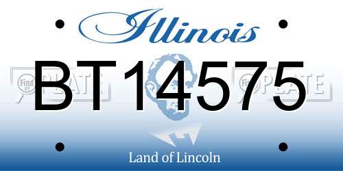 BT14575 Illinois License Plate