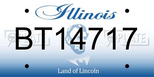 BT14717 Illinois License Plate