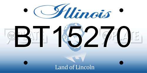 BT15270 Illinois License Plate