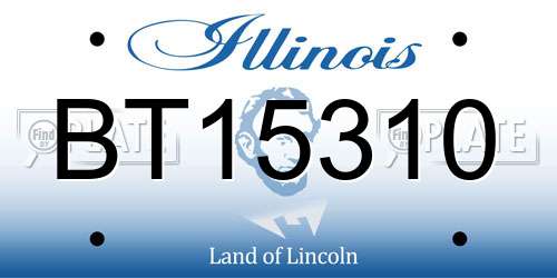 BT15310 Illinois License Plate