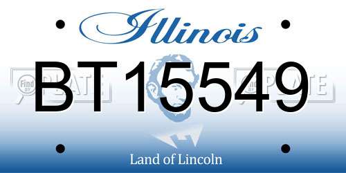 BT15549 Illinois License Plate