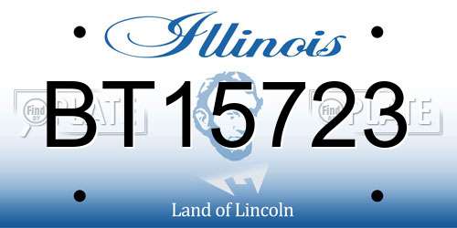 BT15723 Illinois License Plate
