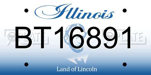 BT16891 Illinois License Plate