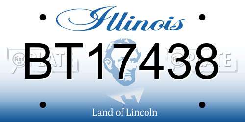 BT17438 Illinois License Plate