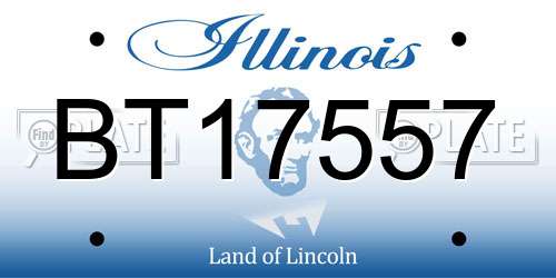 BT17557 Illinois License Plate