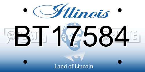 BT17584 Illinois License Plate