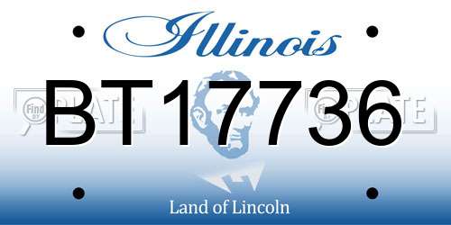 BT17736 Illinois License Plate