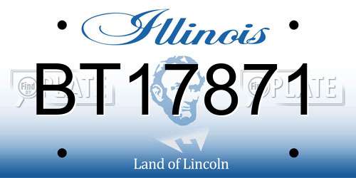 BT17871 Illinois License Plate