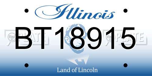 BT18915 Illinois License Plate