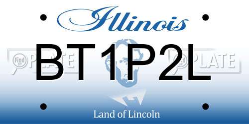 BT1P2L Illinois License Plate