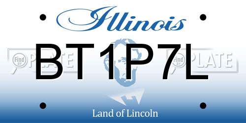 BT1P7L Illinois License Plate
