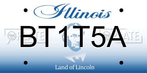 BT1T5A Illinois License Plate