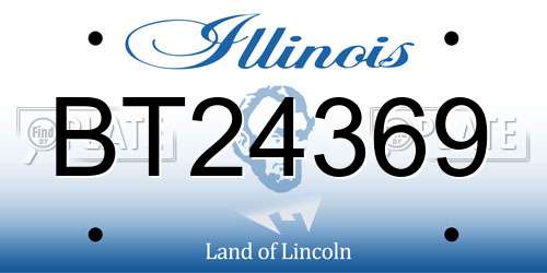 BT24369 Illinois License Plate