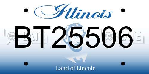 BT25506 Illinois License Plate