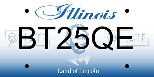 BT25QE Illinois License Plate