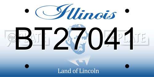 BT27041 Illinois License Plate