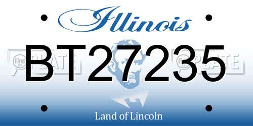 BT27235 Illinois License Plate