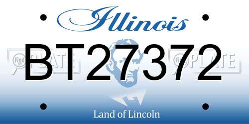 BT27372 Illinois License Plate
