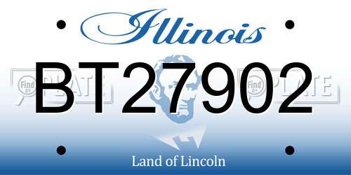 BT27902 Illinois License Plate