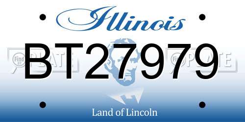 BT27979 Illinois License Plate
