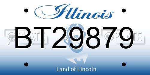 BT29879 Illinois License Plate