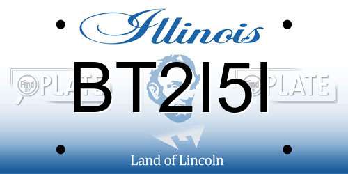 BT2I5I Illinois License Plate