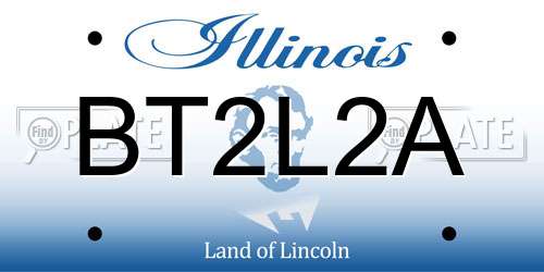 BT2L2A Illinois License Plate