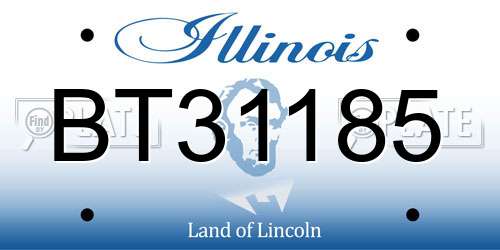 BT31185 Illinois License Plate