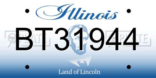BT31944 Illinois License Plate