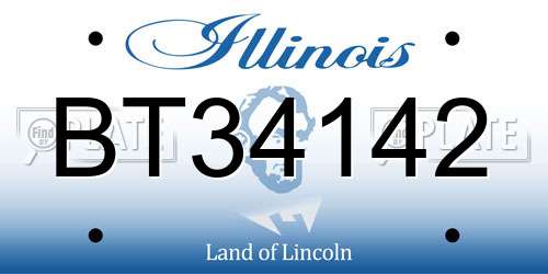 BT34142 Illinois License Plate