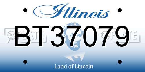 BT37079 Illinois License Plate