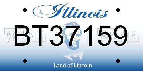 BT37159 Illinois License Plate