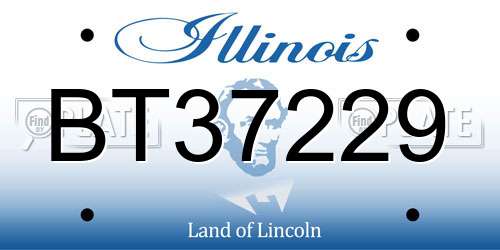 BT37229 Illinois License Plate