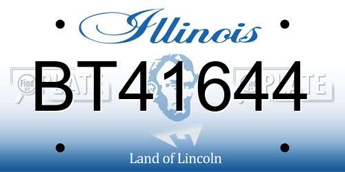 BT41644 Illinois License Plate