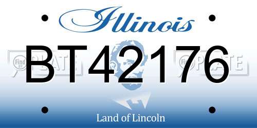 BT42176 Illinois License Plate