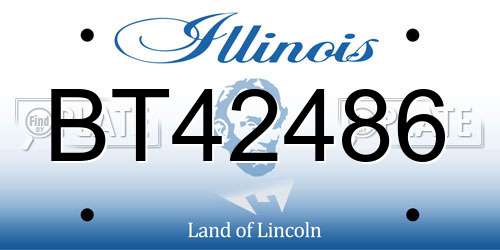 BT42486 Illinois License Plate