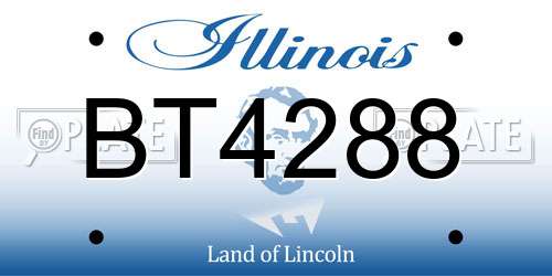 BT4288 Illinois License Plate