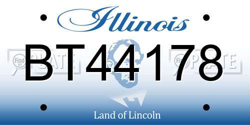 BT44178 Illinois License Plate