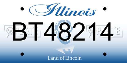 BT48214 Illinois License Plate
