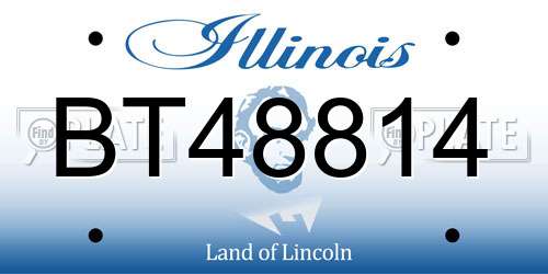 BT48814 Illinois License Plate
