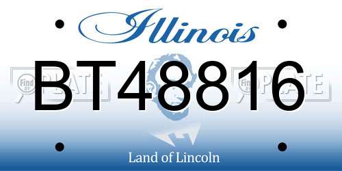 BT48816 Illinois License Plate