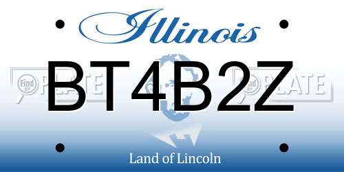 BT4B2Z Illinois License Plate