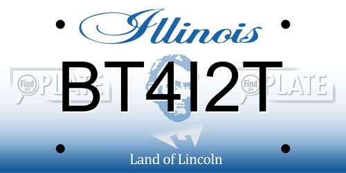 BT4I2T Illinois License Plate