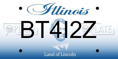 BT4I2Z Illinois License Plate