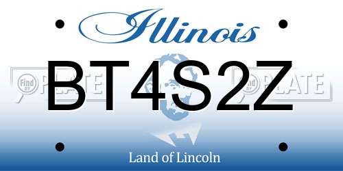 BT4S2Z Illinois License Plate
